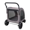 VEVOR Pet Stroller, 4 Wheels Dog Stroller with Brakes, 160lbs Weight Capacity
