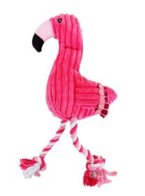 Vocal Animal Plush for Pet Dog Molar Teeth Cleaning Training (Option: Flamingo)