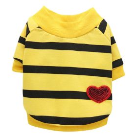 Jarre Aero Bull Pug Puppy Clothes Teddy Milk Cat Pet Spring And Summer Thin Small Dog Puppy (Option: Yellow-XS)